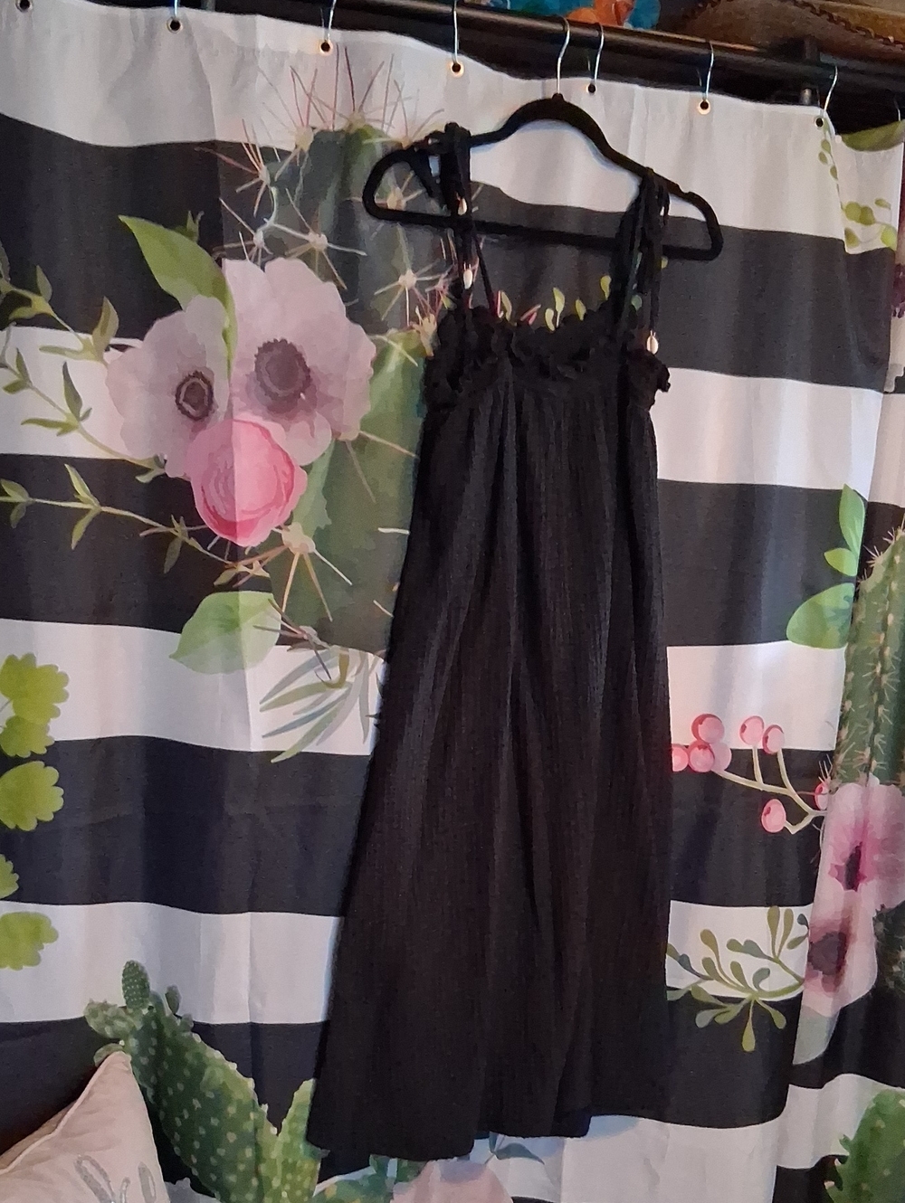 Forever 21 Black Mini Dress with Tie Straps